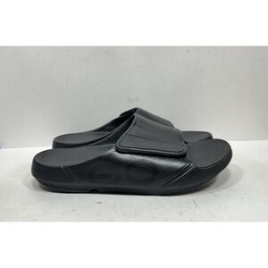 OOFOS OOahh Sport Flex Sandal Black Matte Men's Size 16 Slides